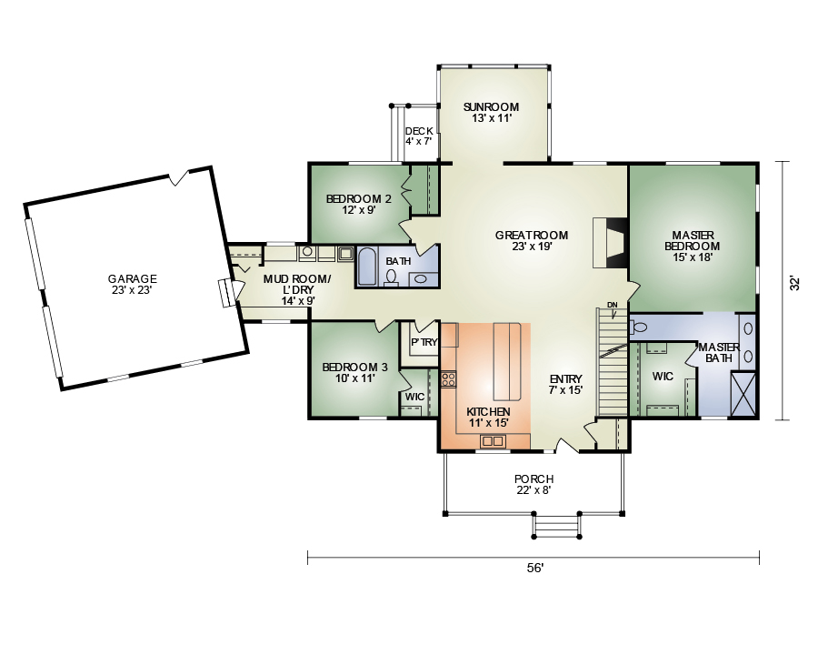 Medina Log Home Floor Plans