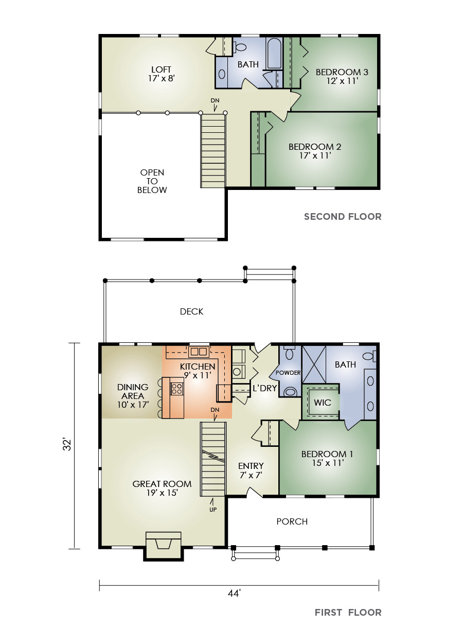 Log Home and Log Cabin Floor Plan Details
