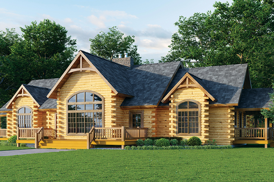 meadowview log home from Hochstetler Milling