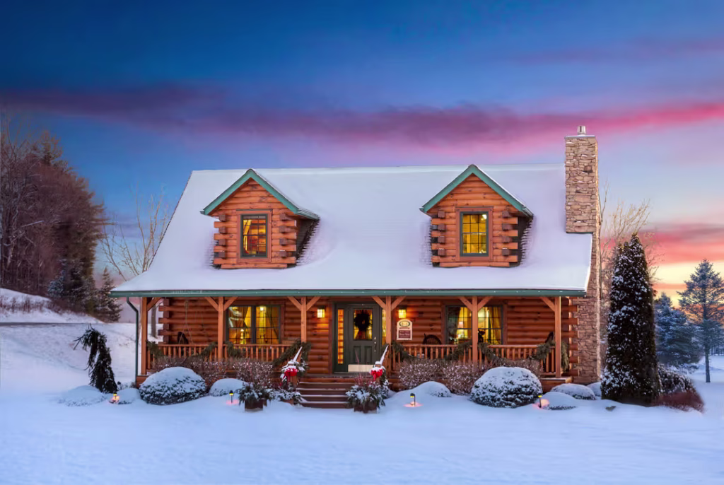 Gaspari Log Home - Exterior Front