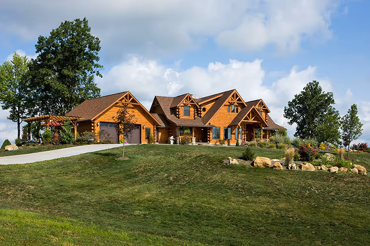 Livengood Log Home - Exterior Front