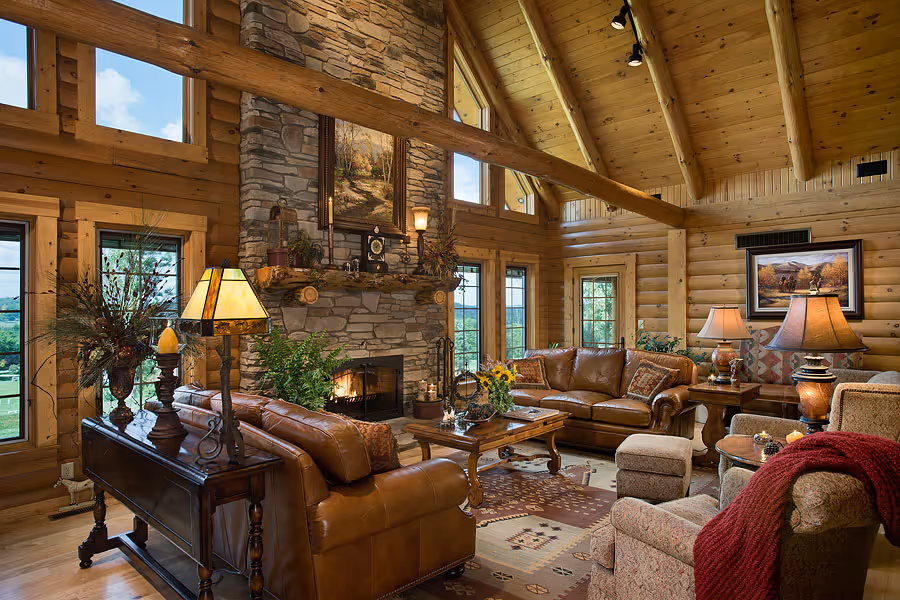 Livengood Log Home - Living Room