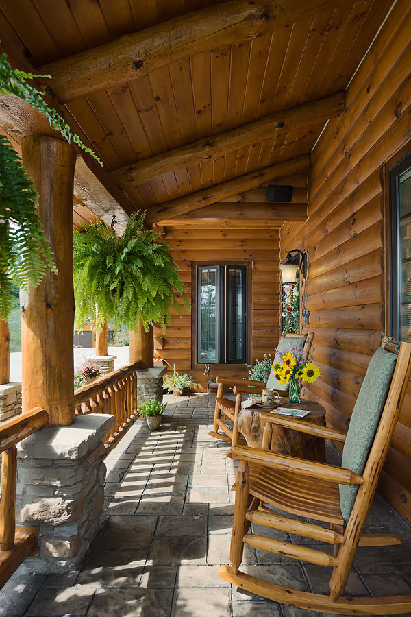 Livengood Log Home - Front Porch