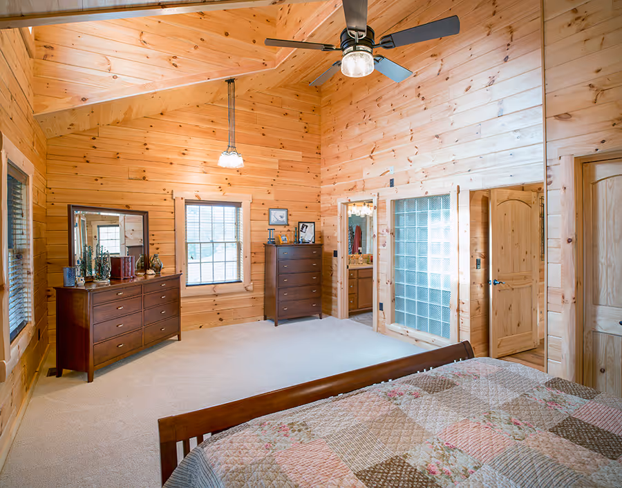 Custom Log Home - Bedroom 2