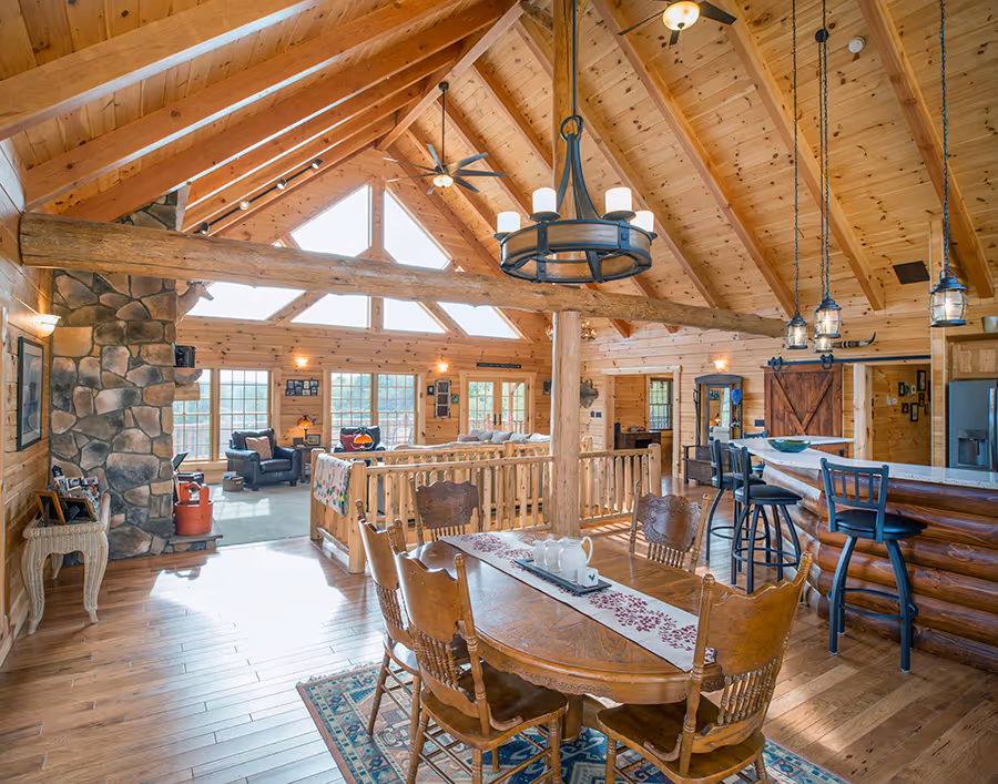 Custom Log Home - Dining Room