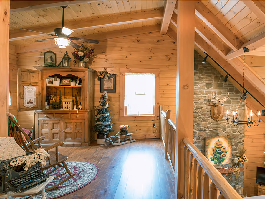 Stoker Log Home - Stairs