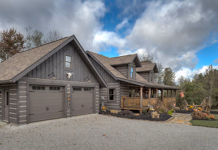 Stoker Log Home - Exterior Garage