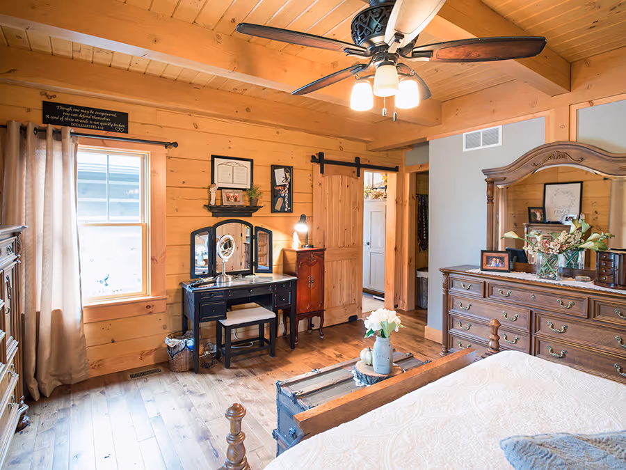 Stoker Log Home - Bedroom
