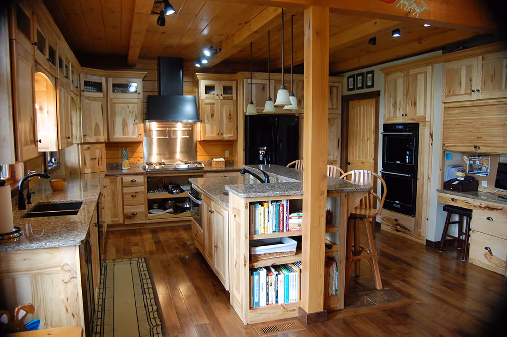 Caldwell Log Home - Kitchen