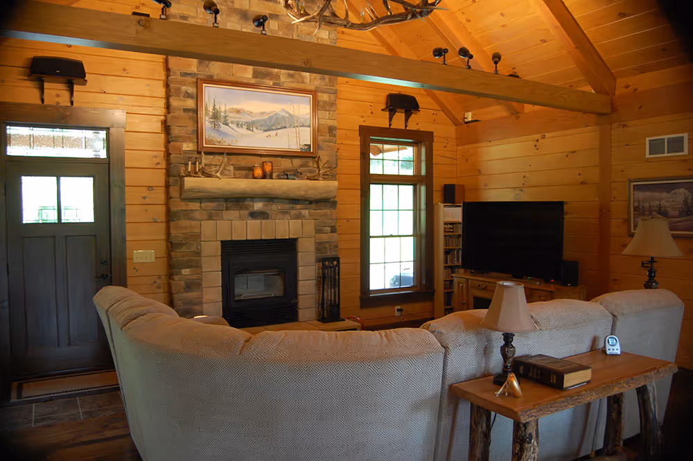 Caldwell Log Home - Living Room