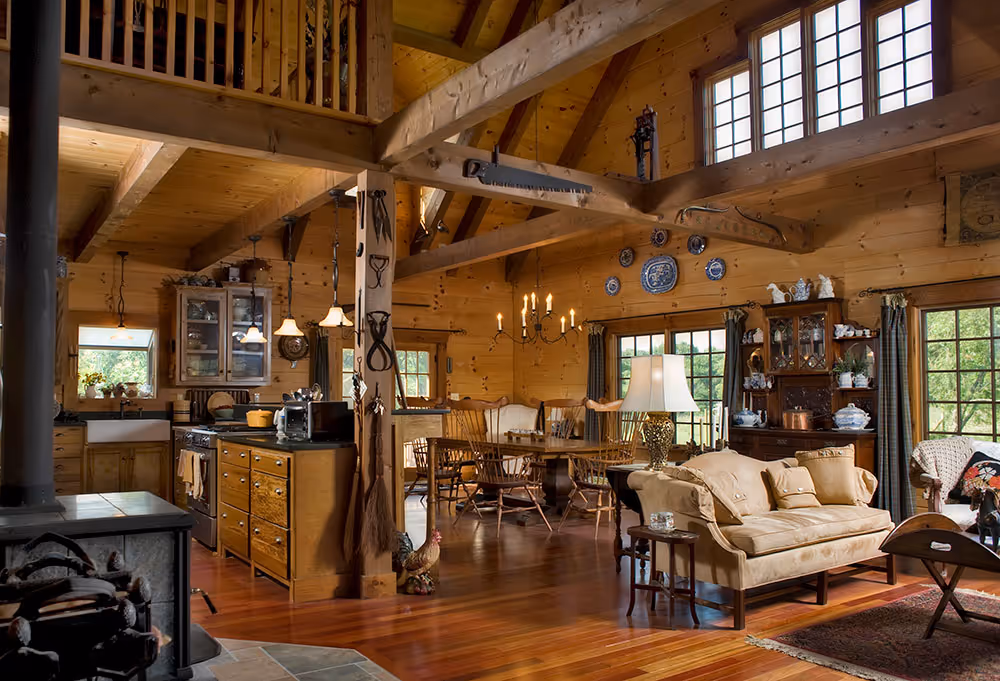 Clendenen Log Home - Living Room