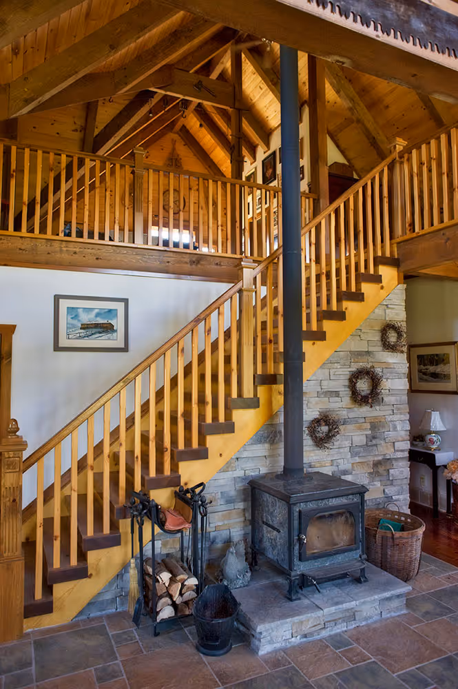 Clendenen Log Home - Stairs