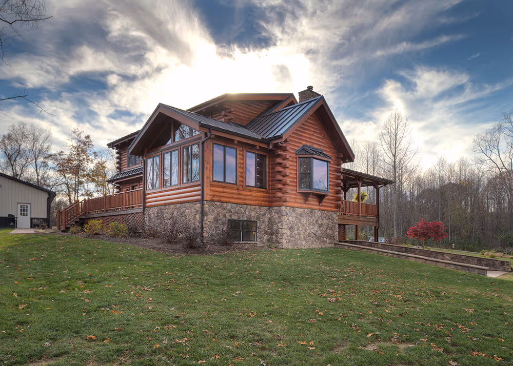 Loudonville Log Home - Exterior Back Yard