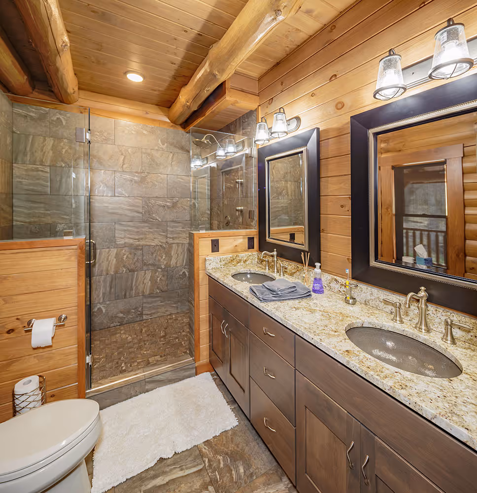 Nero Log Home - Bathroom and Shower
