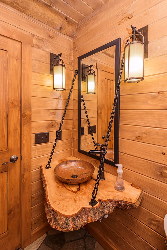 Nero Log Home - Bathroom Sink