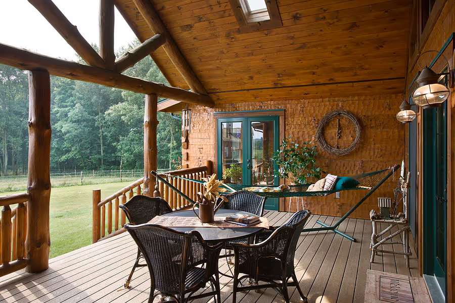 Conlin Fork Log Home - Exterior Front Porch