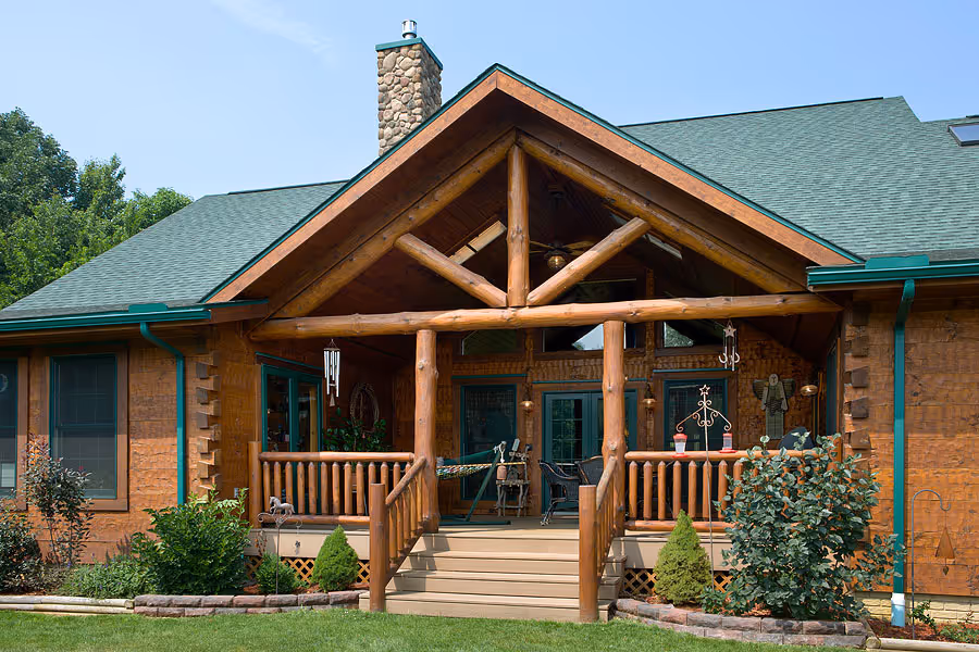 Conlin Fork Log Home - Exterior Front
