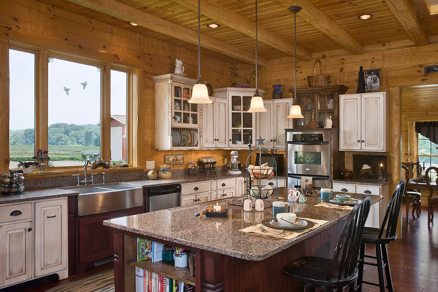Conlin Fork Log Home - Kitchen