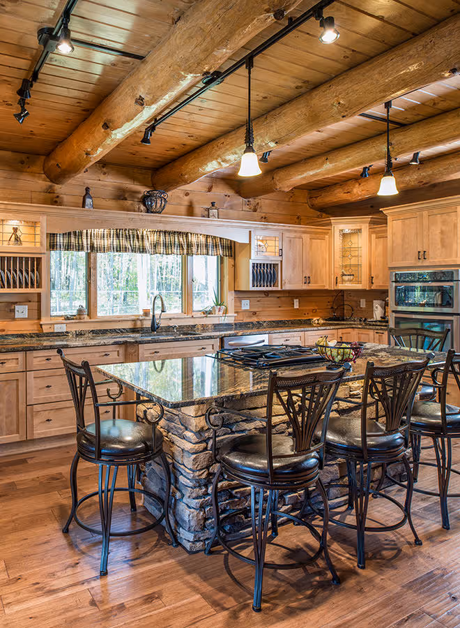 Liszka Log Home - Kitchen and Table