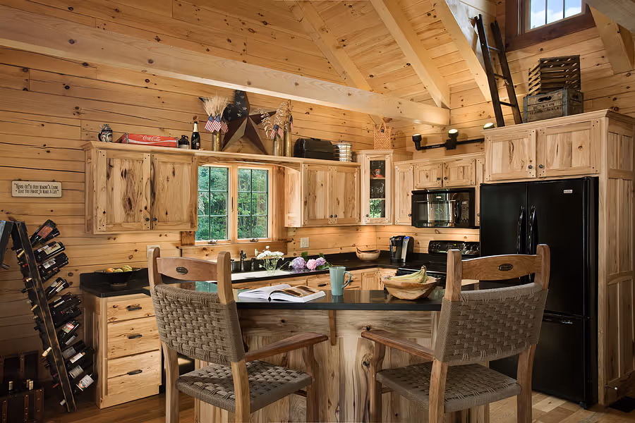 Mann Log Home - Kitchen