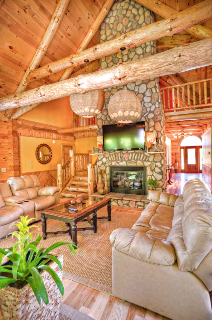 Gomez Log Home - Living Room