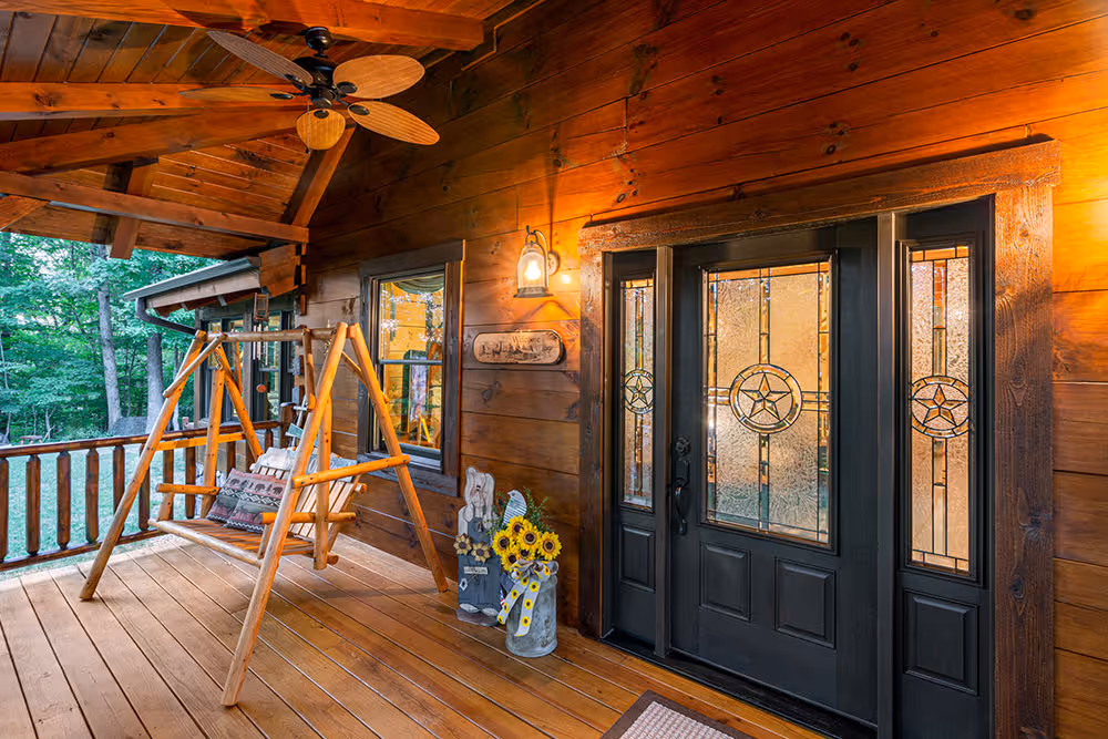 Wilson Log Home - Exterior Front Door