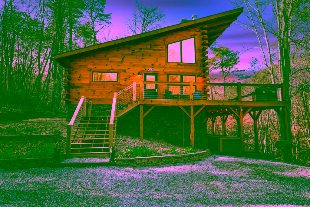 Sleepy Hollow rental log cabin by Hochstetler Log Homes & Timbers