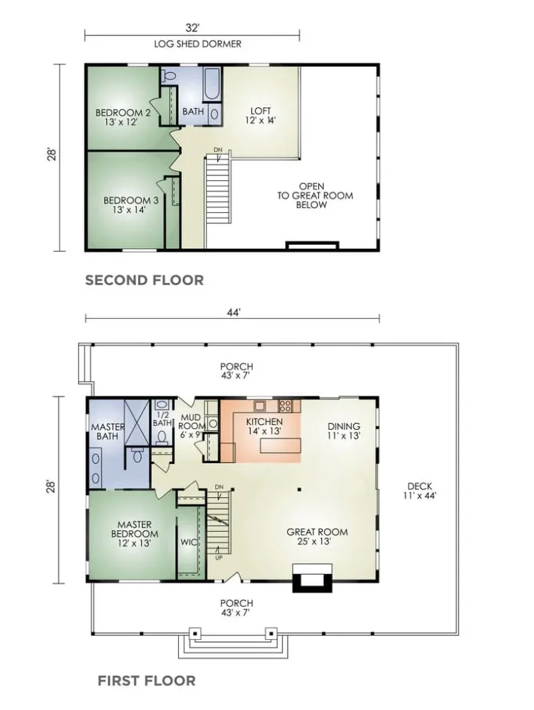 Hochstetler Log Home Floor Plan