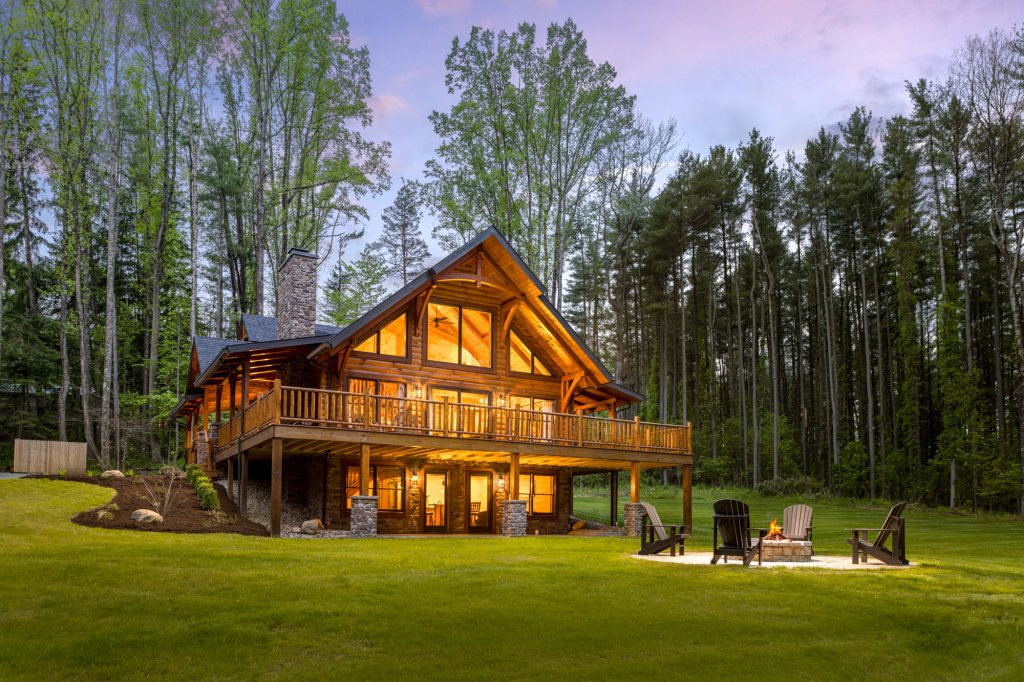 The Hochstetler Log Home by Hochstetler Log Homes, a beautifully crafted wood cabin made for you.