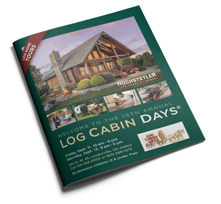 Log Cabin Days event brochure — Hochstetler Log Homes